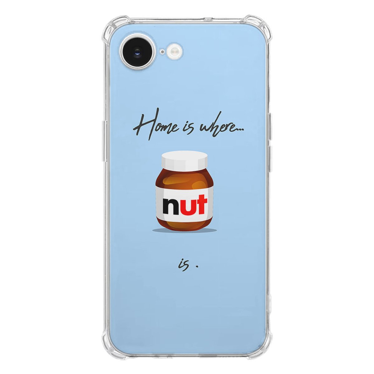 Apple iPhone 16e Hoesje - Hoesje Nut Home TPU Antishock design nut jar aanzicht