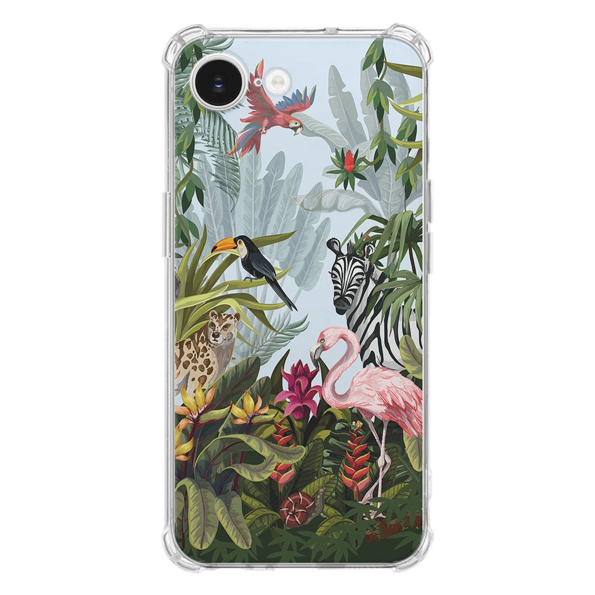Apple iPhone 16e Hoesje - Jungle TPU Antishock jungle design voorkant