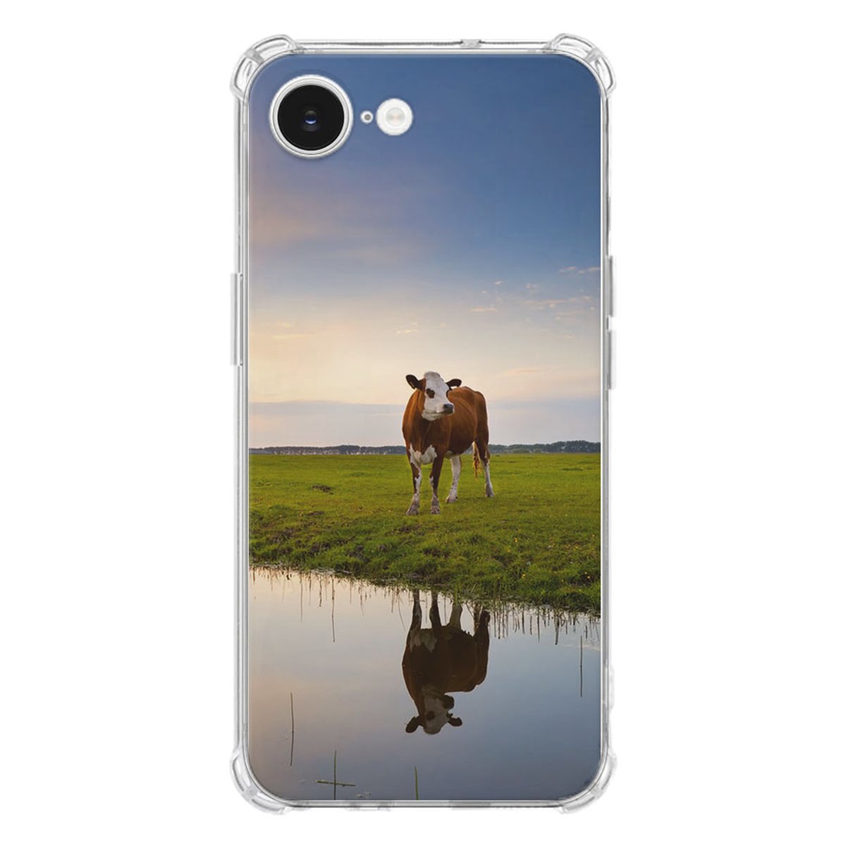 Apple iPhone 16e Hoesje - Koe TPU Antishock koe hoesje transparant design aanzicht