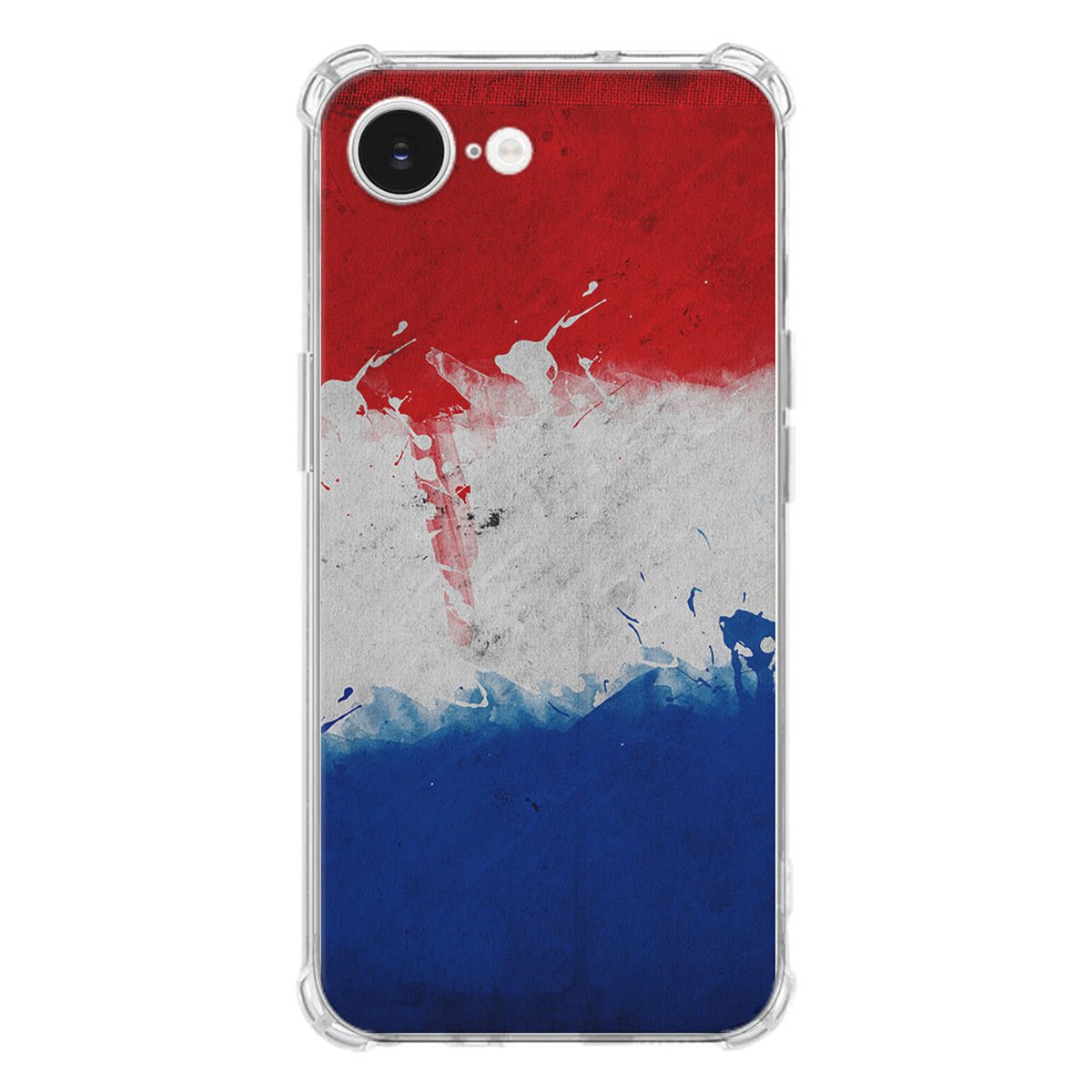Apple iPhone 16e Hoesje - Nederland TPU Antishock design met Nederlandse vlag transparant