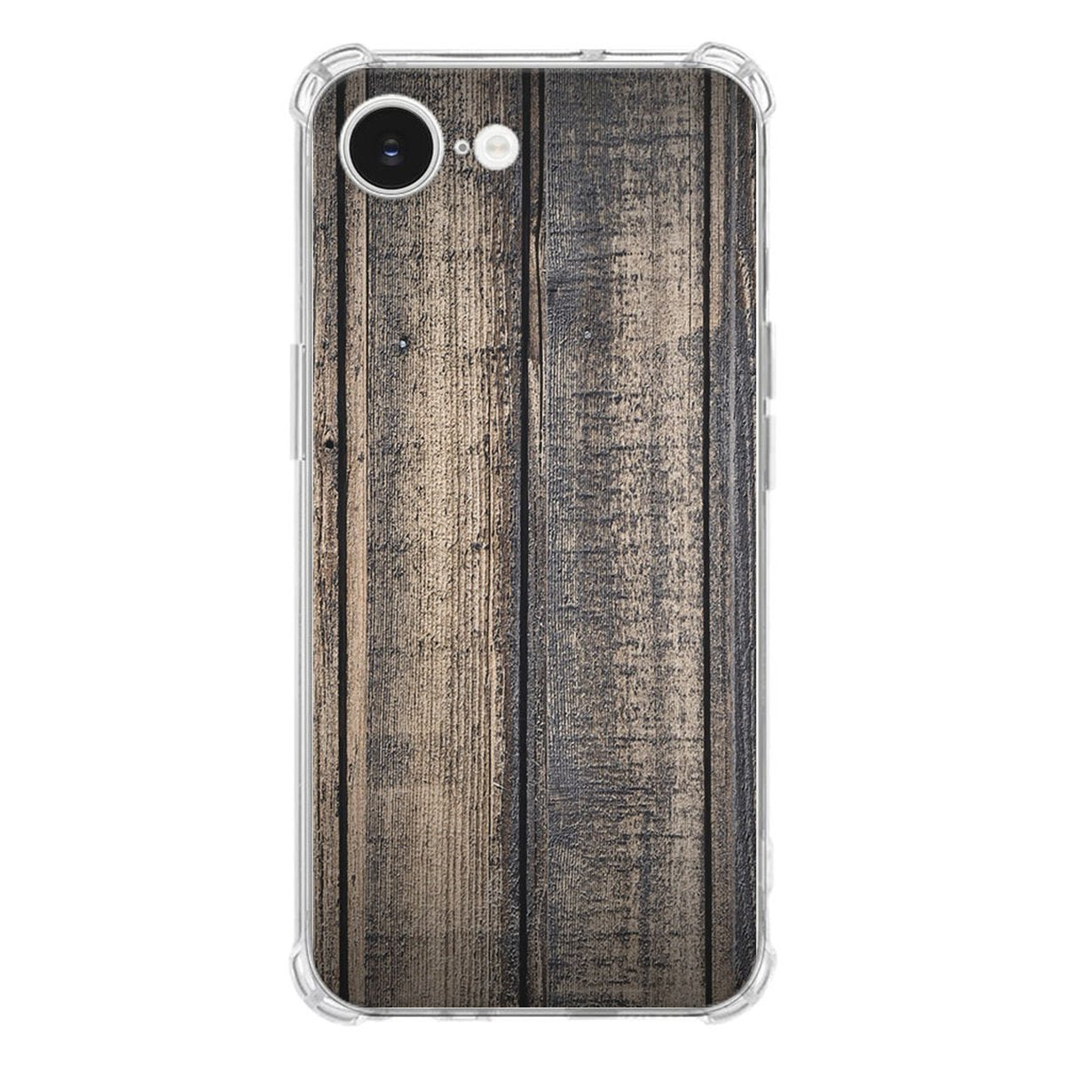 Apple iPhone 16e Hoesje - Steigerhout TPU Antishock hoesje steigerhout voorkant