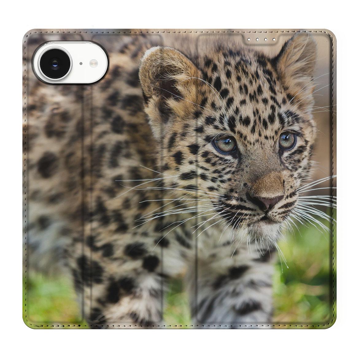 Apple iPhone 16e Hoesje maken Baby Luipaard baby luipaard voorkant