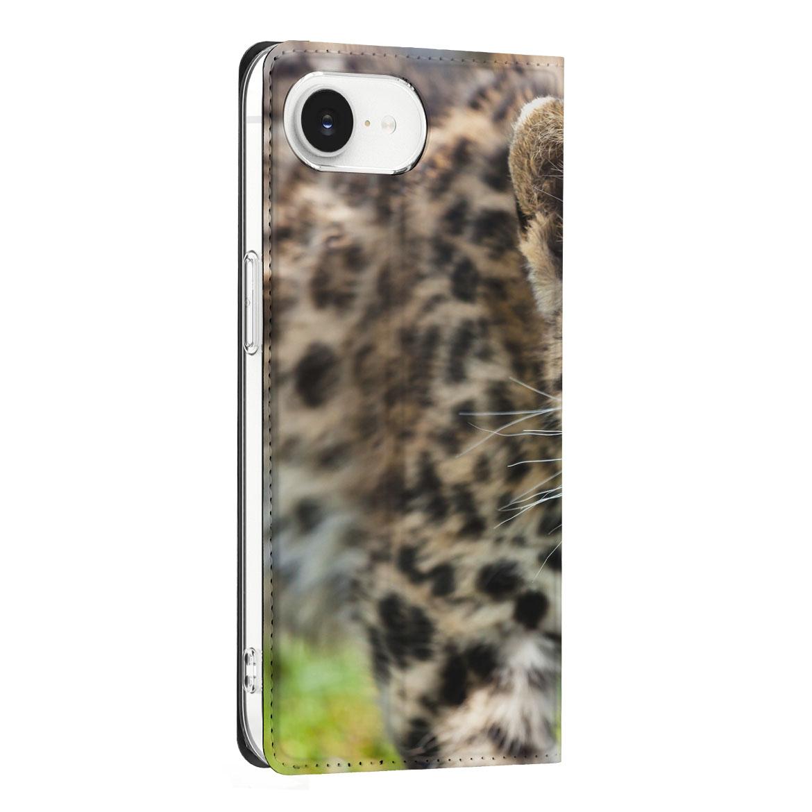 Apple iPhone 16e Hoesje maken Baby Luipaard baby luipaard zijkant