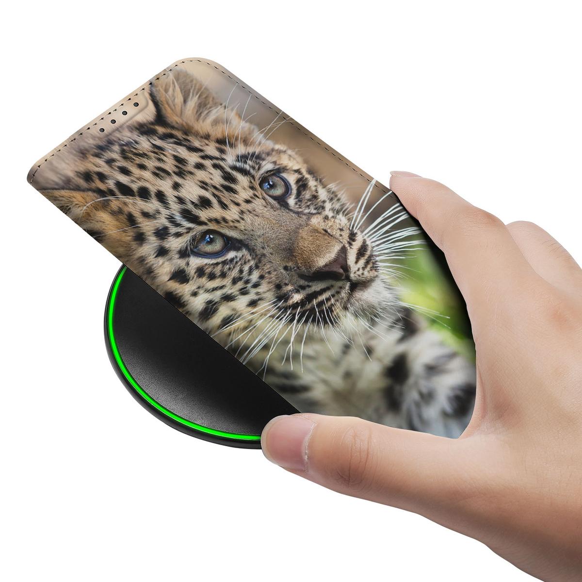 Apple iPhone 16e Hoesje maken Baby Luipaard back case design close-up