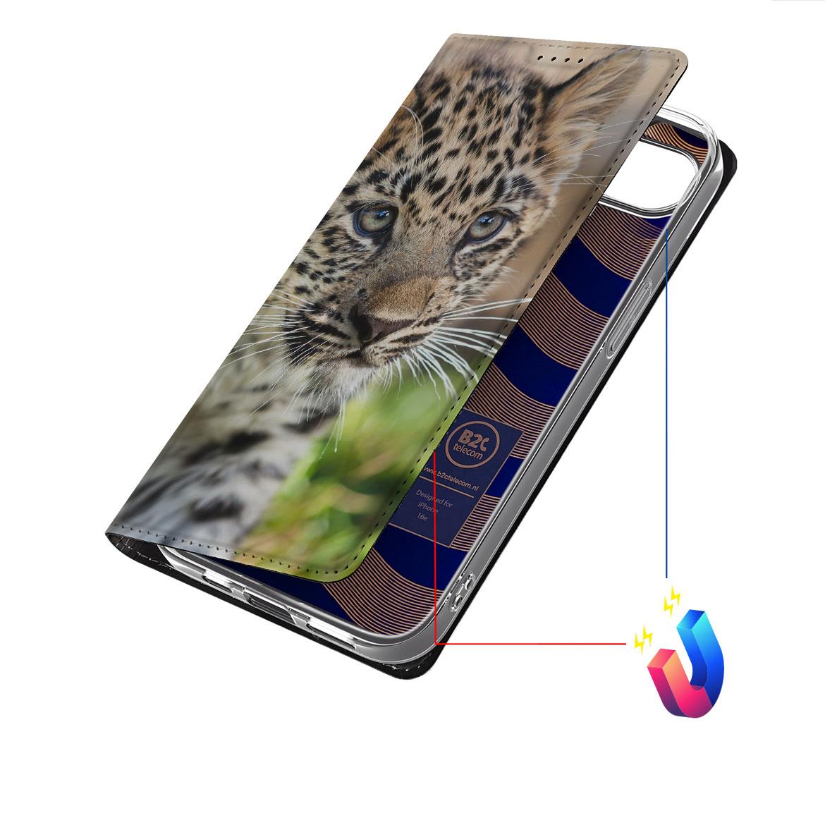 Apple iPhone 16e Hoesje maken Baby Luipaard luipaard hoesje voorkant