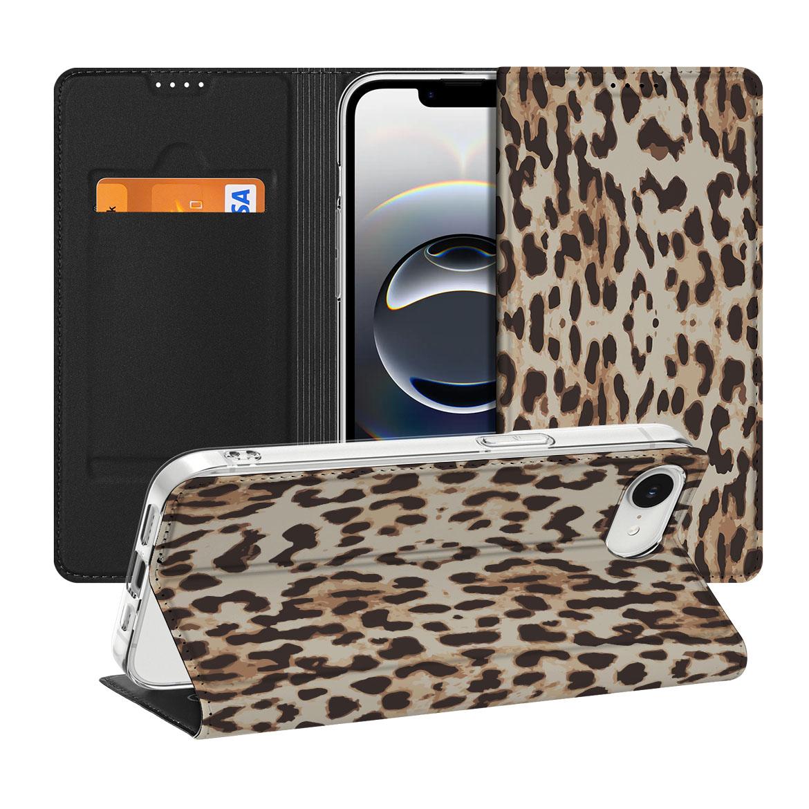 Apple iPhone 16e Hoesje maken Leopard hoesje luipaardprint voorkant achterkant