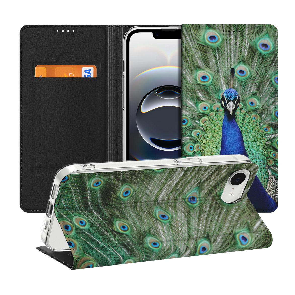 Apple iPhone 16e Hoesje maken Pauw standcase pauw voorkant