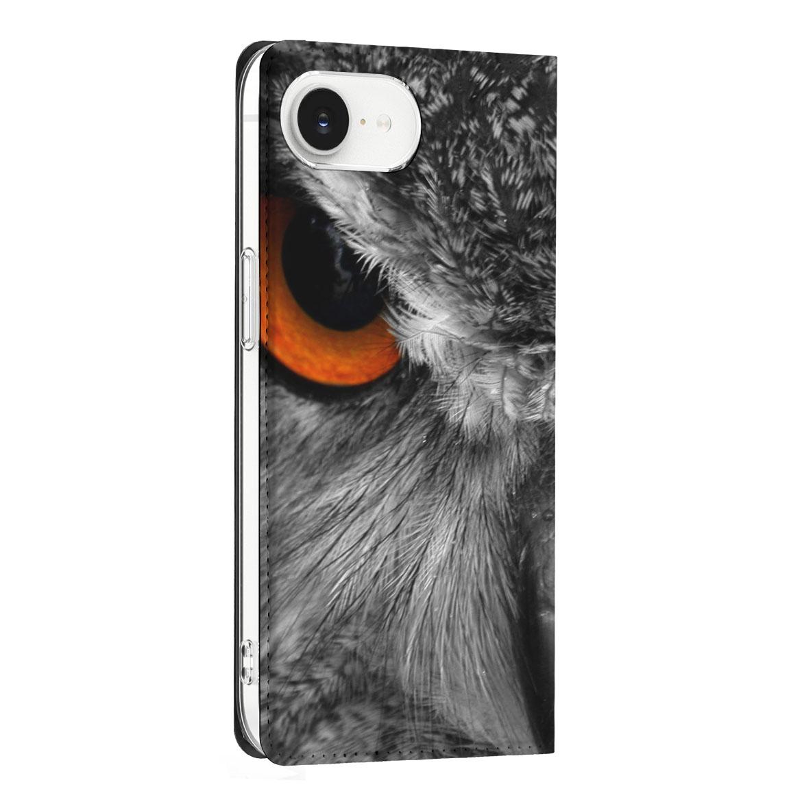 Apple iPhone 16e Hoesje maken Uil uil detail zijkant