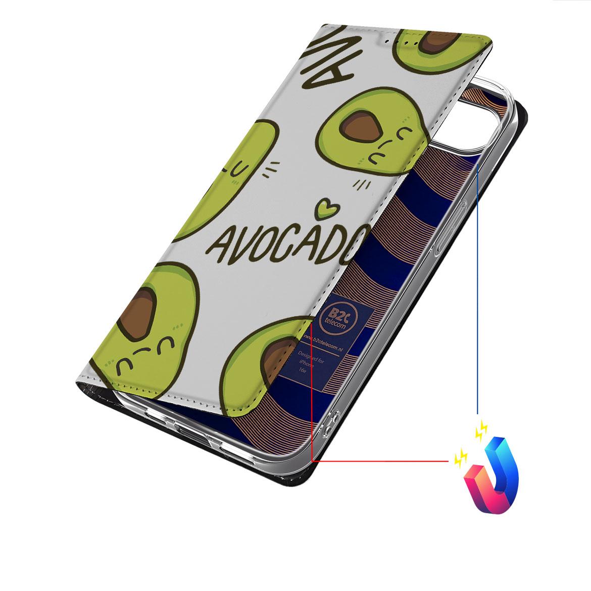 Apple iPhone 16e Magnet Case Avocado Singing voorkant