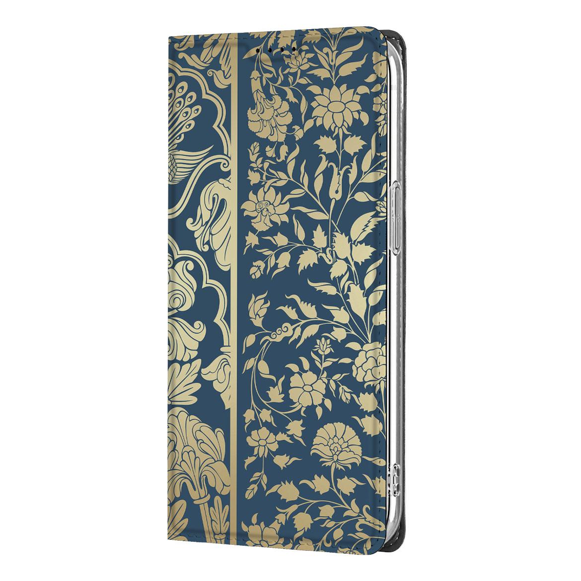 Apple iPhone 16e Smart Cover Beige Flowers design beige flowers aanzicht