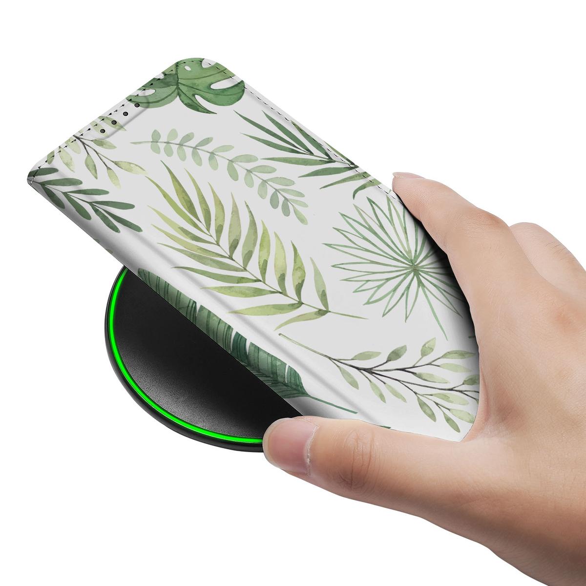 Apple iPhone 16e Smart Cover Leaves design Leaves aanzicht hand