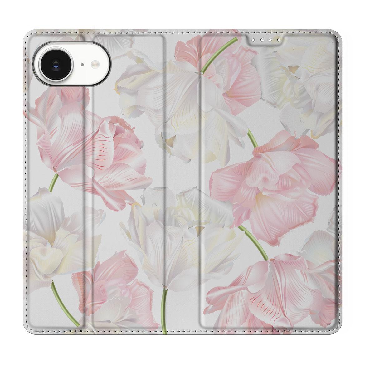 Apple iPhone 16e Smart Cover Lovely Flowers design Lovely Flowers voorkant