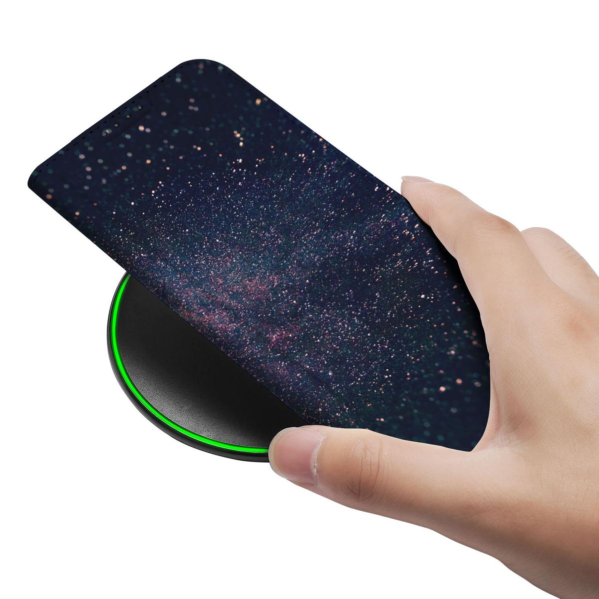 Apple iPhone 16e Stand Case Stars telefoonhoesje design Stars bovenaanzicht