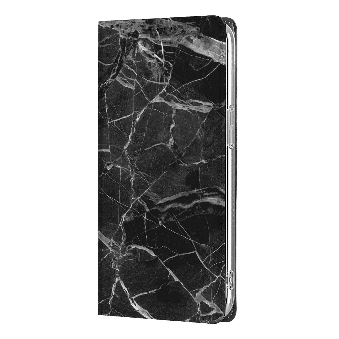 Apple iPhone 16e Standcase Marmer Zwart ontwerp marmer zwart aanzicht