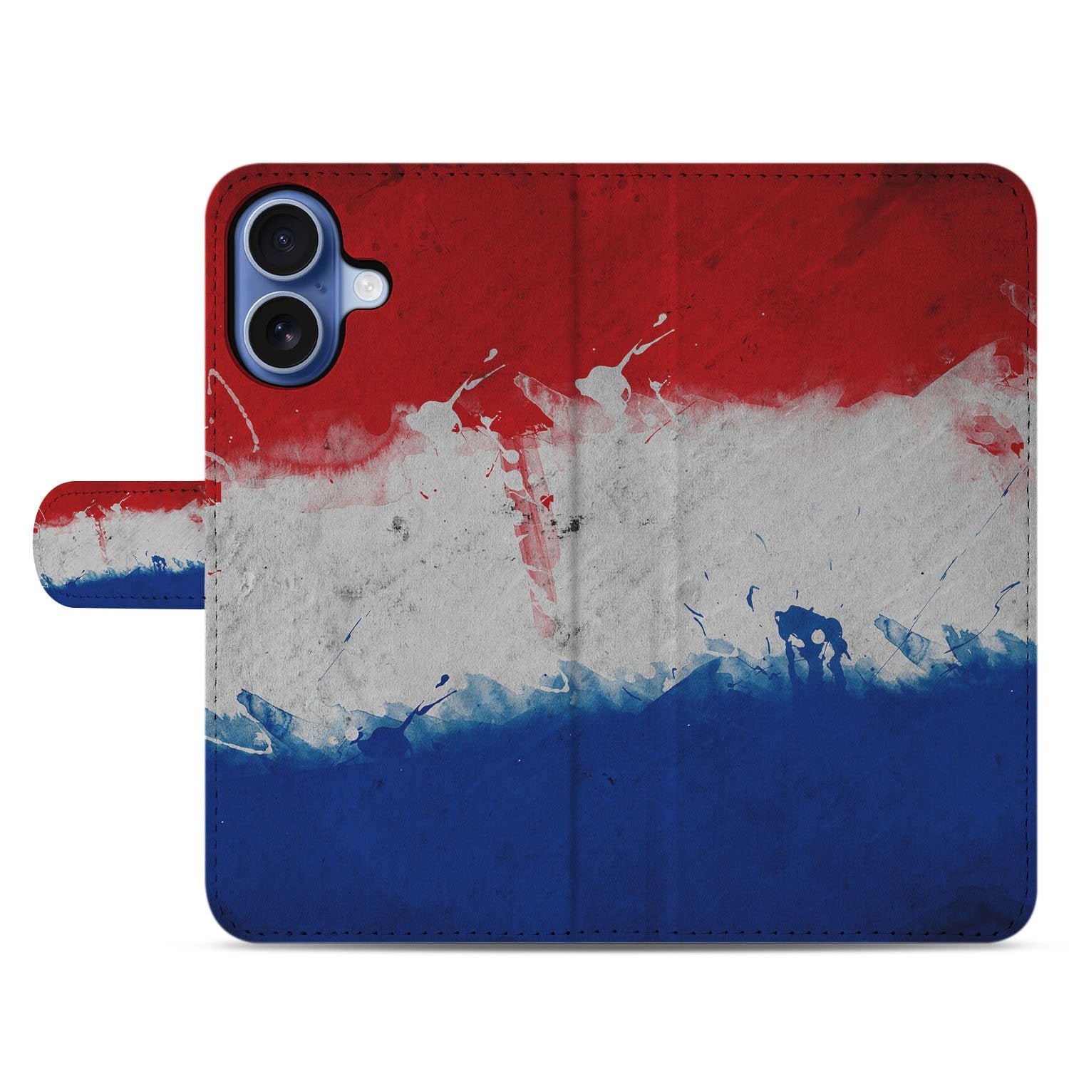 Apple iPhone 17 Bookstyle Case Nederlandse Vlag Met Pasjes boekhoes design Nederlands vlag voorkant