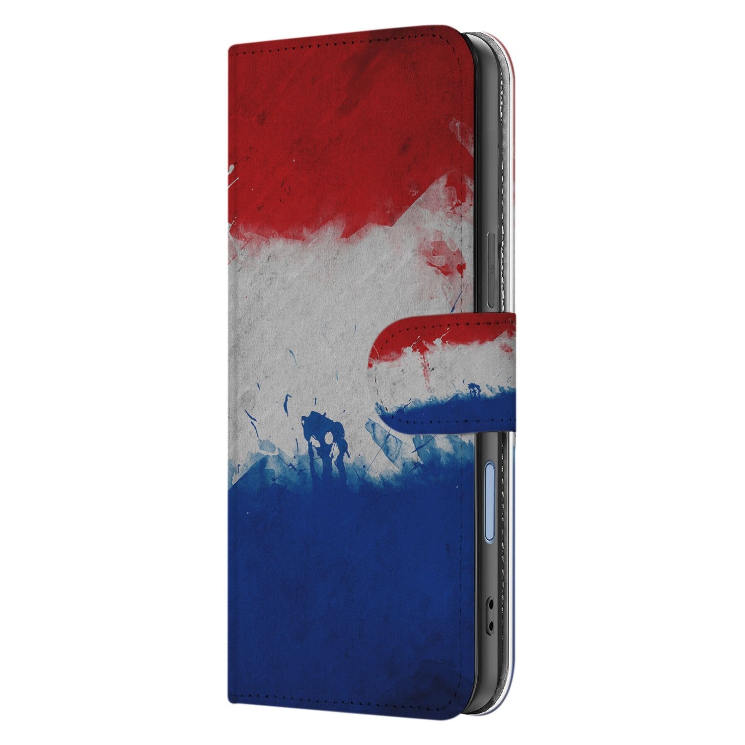 Apple iPhone 17 Bookstyle Case Nederlandse Vlag Met Pasjes boekstijl ontwerp zij aanzicht