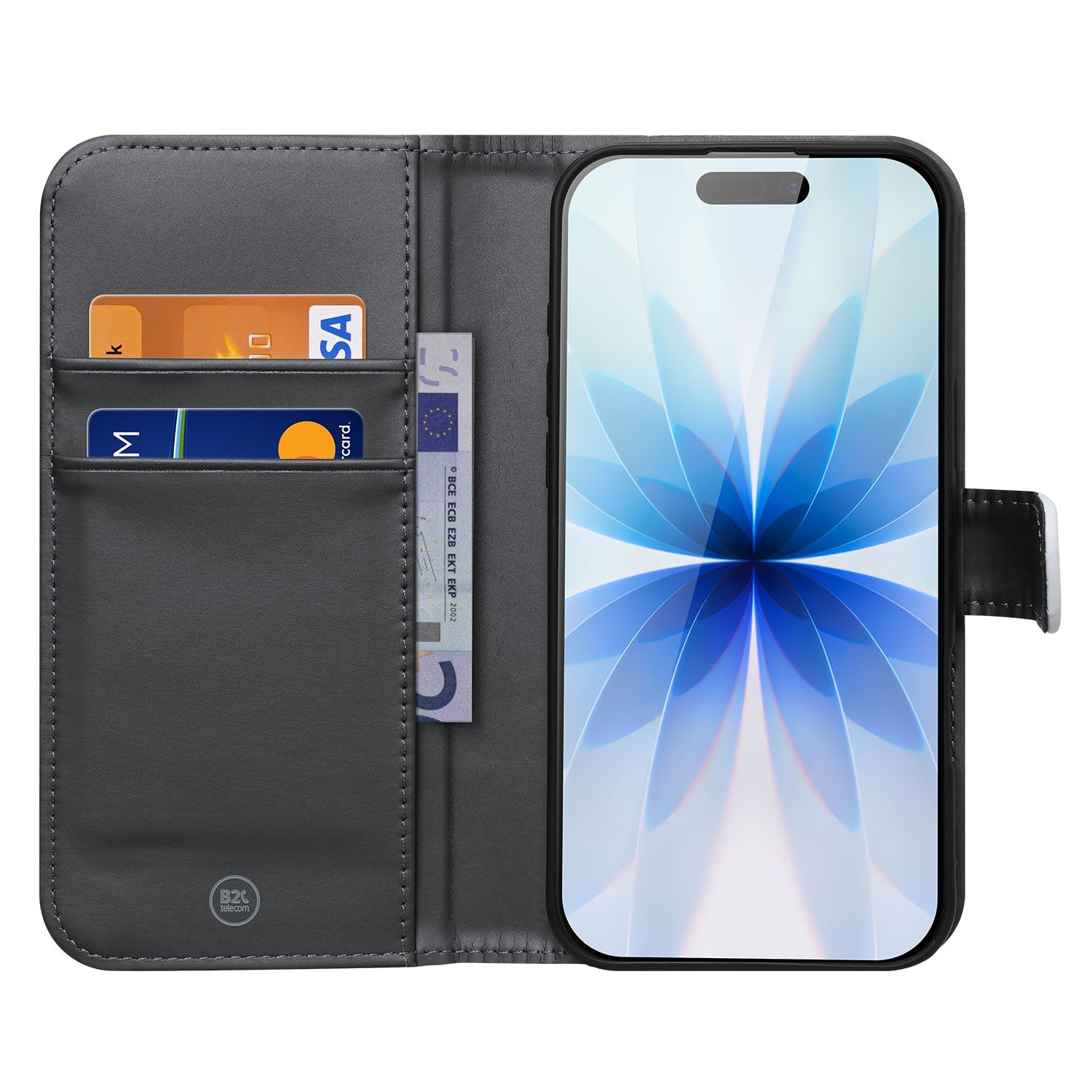 Apple iPhone 17 Hoesje Met Pasjes Jungle Design PU-Leer voorkant binnenzijde met pasjes