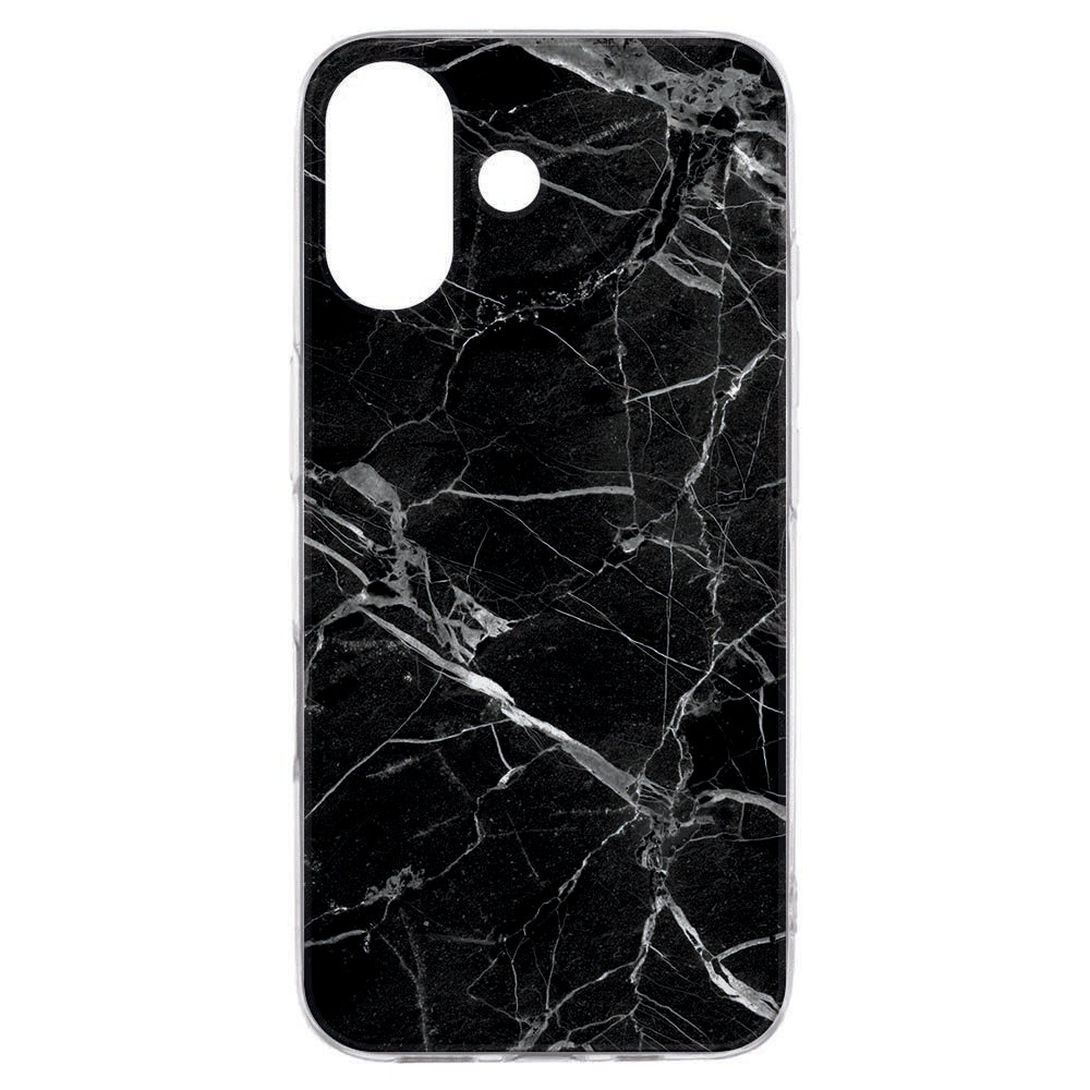 Apple iPhone 17 Softcase Back cover Marmer Zwart