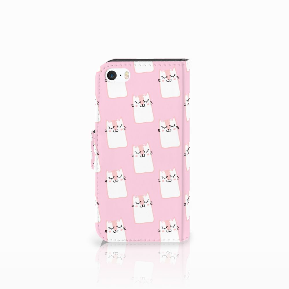 Apple iPhone 5 | 5s | SE Telefoonhoesje met Pasjes Sleeping Cats by B2Ctelecom