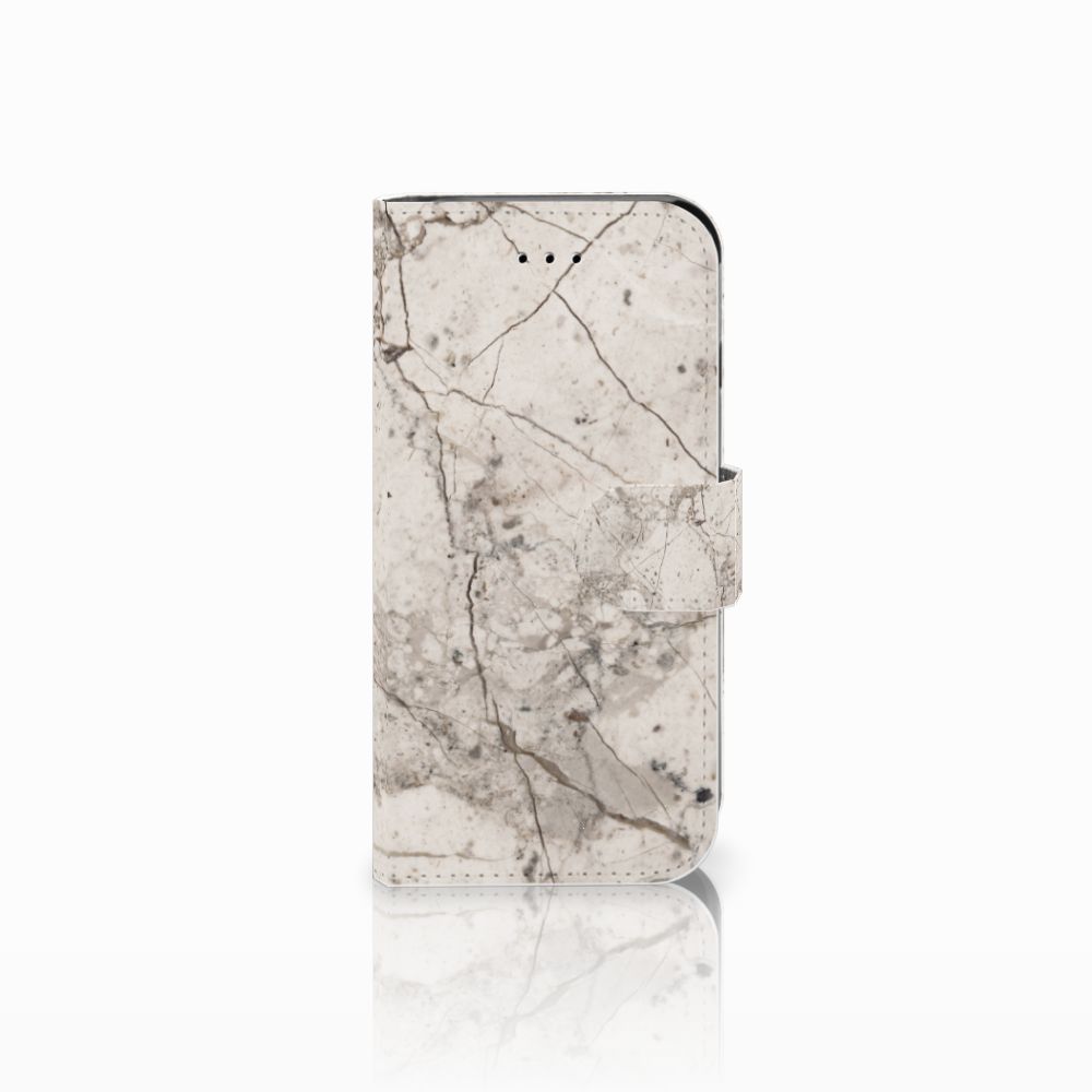 Apple iPhone 6 | 6s Bookcase Marmer Beige Bookcase Marmer Beige voorkant