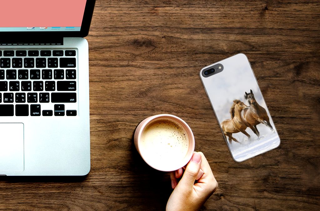 Apple iPhone 7 Plus | 8 Plus TPU Hoesje Paarden