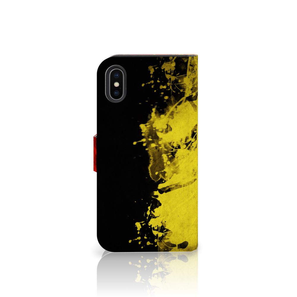 Apple iPhone X | Xs Bookstyle Case België design Belgische kleuren aanzicht