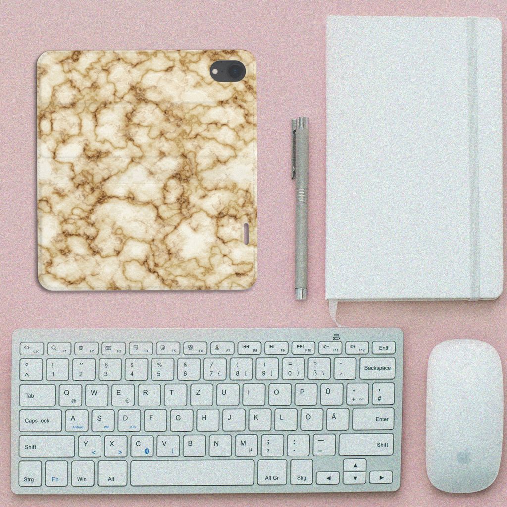 Apple iPhone Xr Standcase Marmer Goud