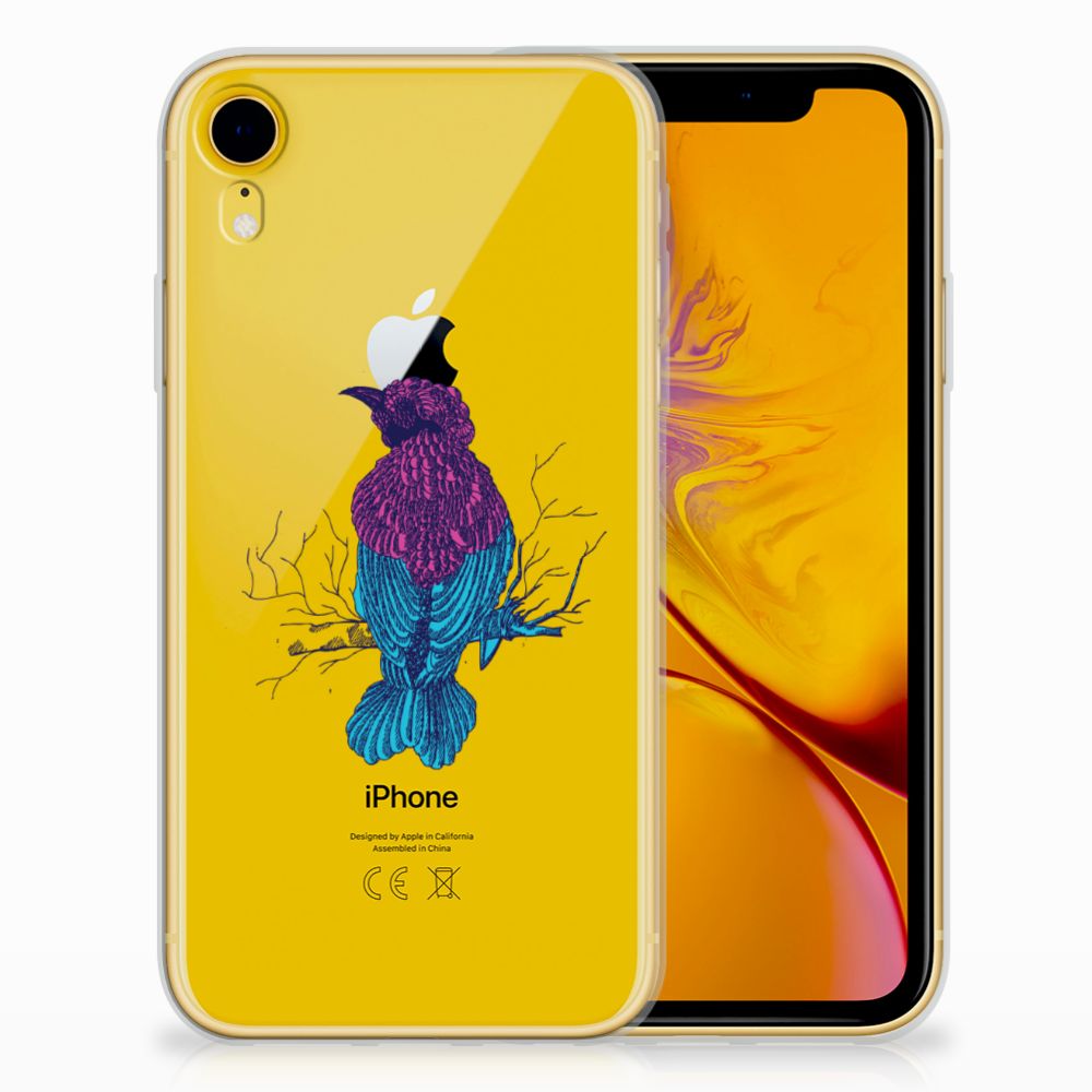 Apple iPhone Xr Telefoonhoesje met Naam Merel telefoonhoesje Merel ontwerp achterkant