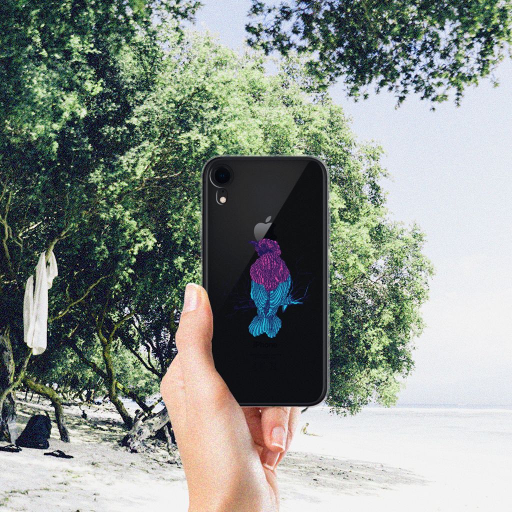 Apple iPhone Xr Telefoonhoesje met Naam Merel vis design achterkant