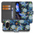 Book Case Google Pixel 10 Pro | Ijsvogel PU Leer portemonnee hoesje bloemen ijsvogel donkerblauw