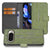 Google Pixel 10 | 10 Pro Book Case Groen Houtnerf design groen houtnerf zicht