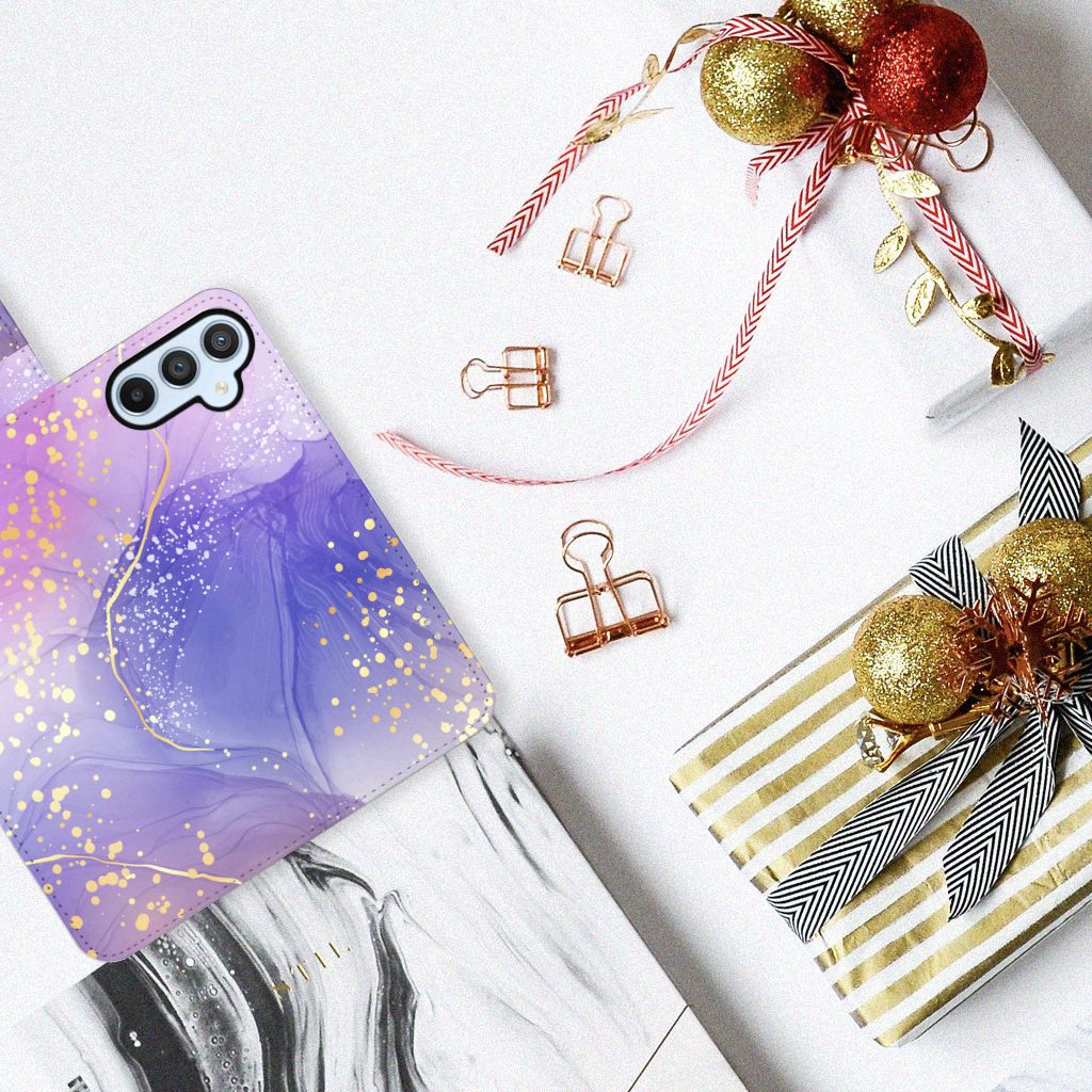Hoesje voor Samsung Galaxy A54 5G Watercolor Paars