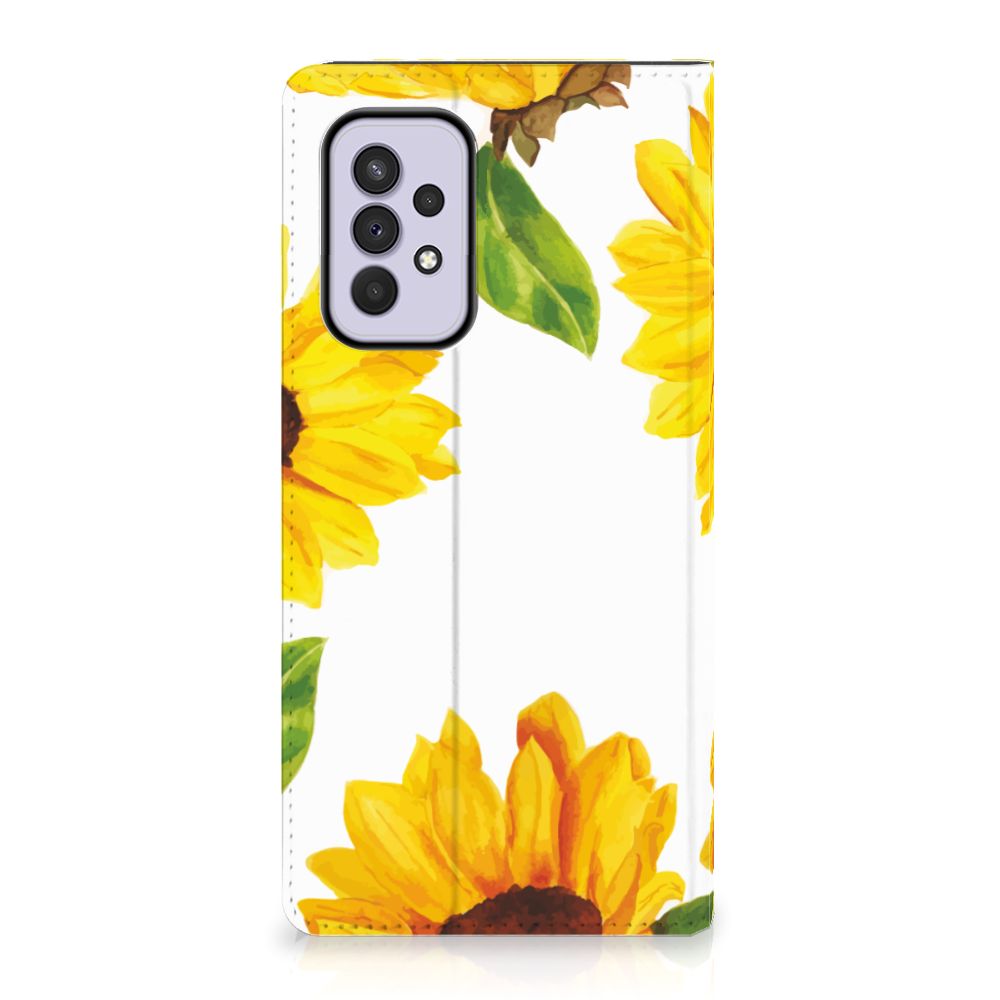 Samsung Galaxy A33 5G Smart Cover Zonnebloemen voorkant