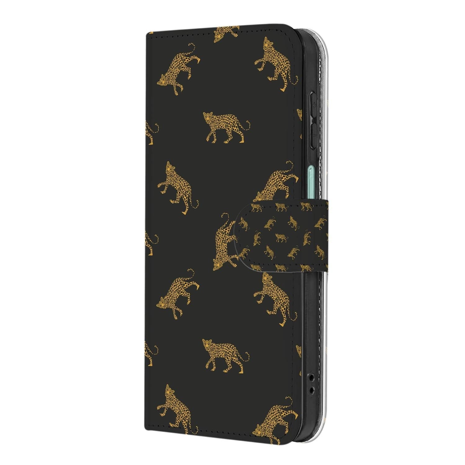 Samsung Galaxy A27 bookcase Leopards, detail van het stiksel