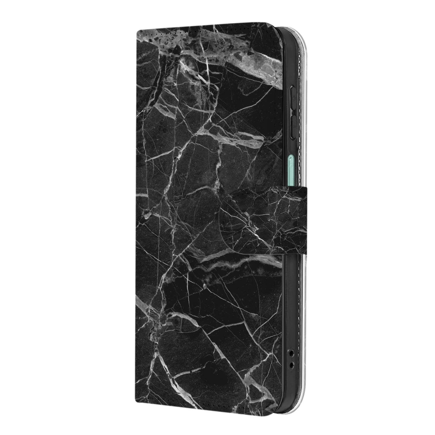Samsung Galaxy A27 bookcase Marmer Zwart, achterkant met camera-uitsparing