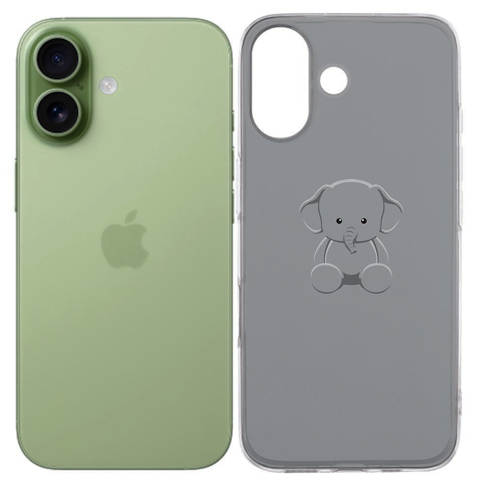 Apple iPhone 17 Softcase Siliconen hoesje Baby Olifant
