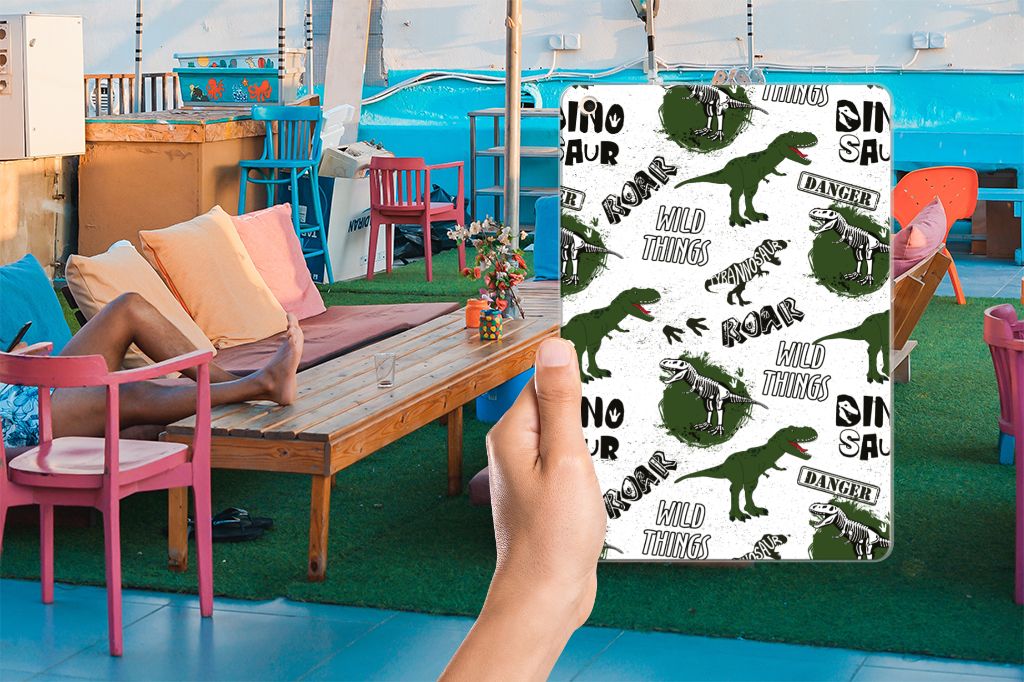 Back Case voor Apple iPad 10.2 | iPad 10.2 (2020) | 10.2 (2021) Dinosaurus