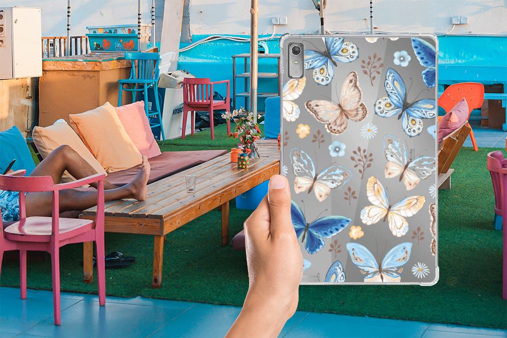 Lenovo Tab P11 Gen 2 Back Case Vlinder hand eenvoudig aanzicht