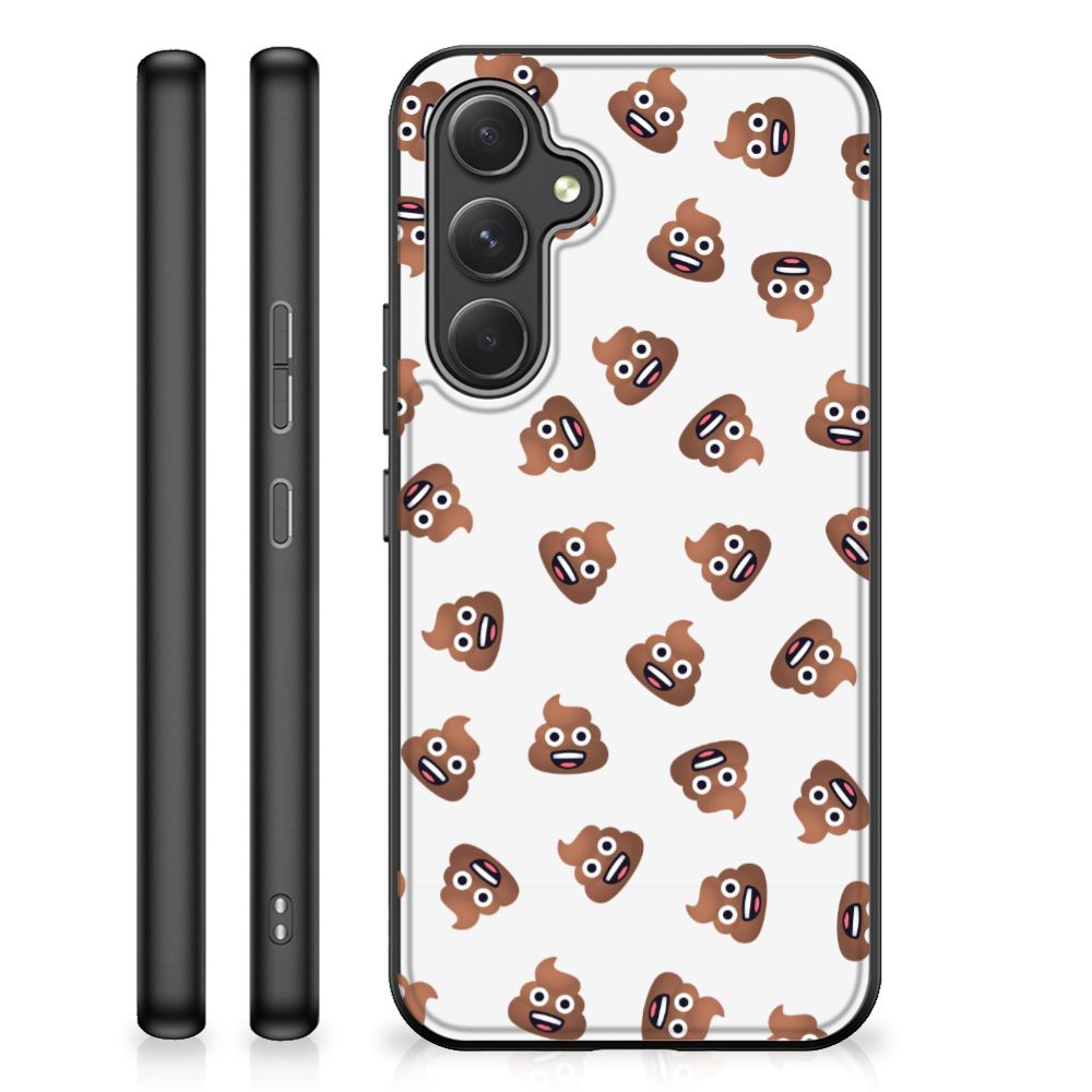 Samsung Galaxy A54 Back Case Poep Emojis design poep emoji aanzicht