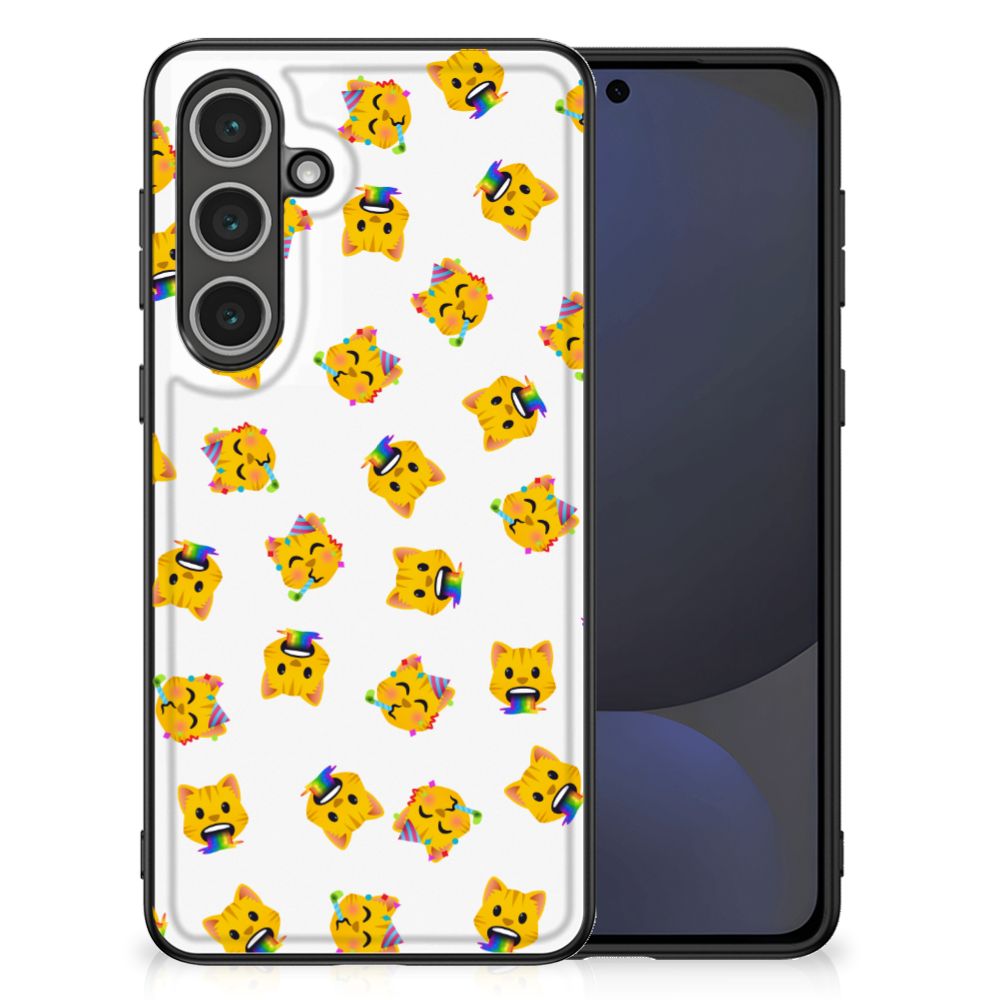 Samsung Galaxy S24 FE Back Case Katten Emojis vooraanzicht