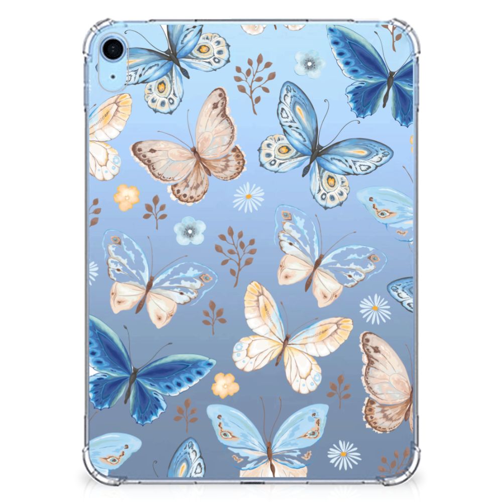 Back Case voor iPad (2022) 10.9 Vlinder vlinderdessin achterkant