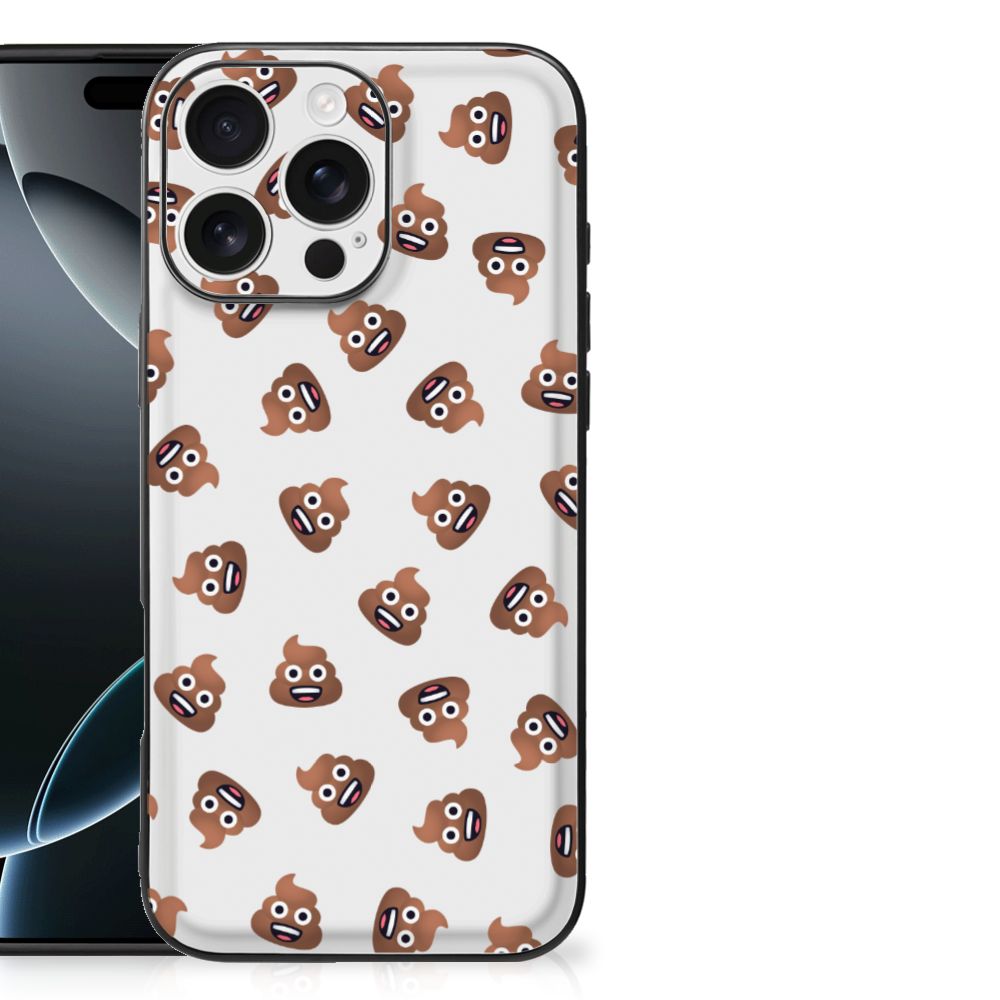 iPhone 16 Pro Max Back Case Poep Emojis ontwerp voorkant