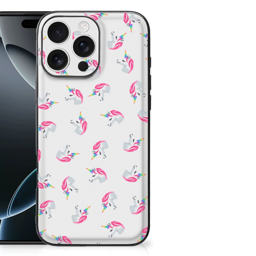 Apple iPhone 16 Pro Max Back Case voor iPhone 16 Pro Max Unicorns voorkant