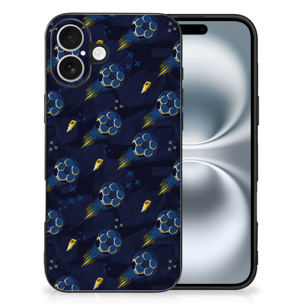 iPhone 16 Back Case voor iPhone 16 Voetbal design voetbal aanzicht