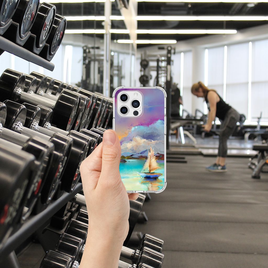 Back Cover Apple iPhone 13 Pro Boat ontwerp hand gym