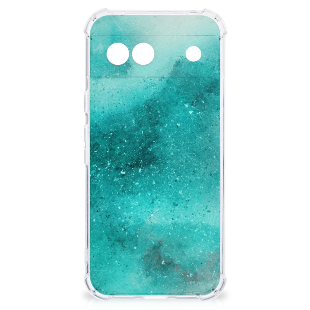 Back Cover Google Pixel 8A Painting Blue achterzijde