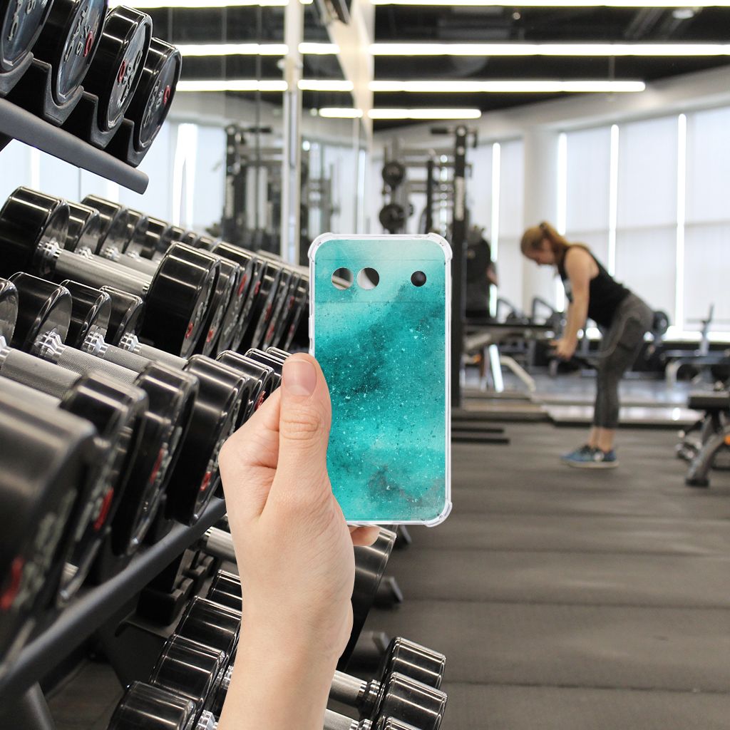 Google Pixel 8A Back Cover Painting Blue hand gym weights