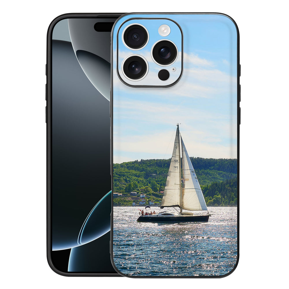 Apple iPhone 16 Pro Max Back Cover Hoesje Maken zeilschip water uitzicht