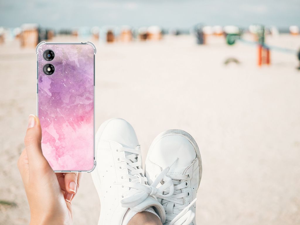 Back Cover Motorola Moto E13 Pink Purple Paint B2C Telecom