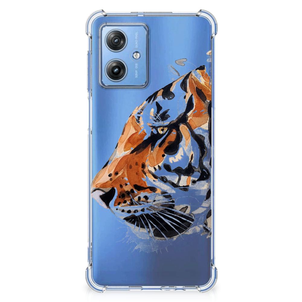 Back Cover Motorola Moto G54 Watercolor Tiger design voorkant